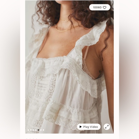 Free People Intimately - Tiered and True Romper in Ivory - Picture 5 of 9